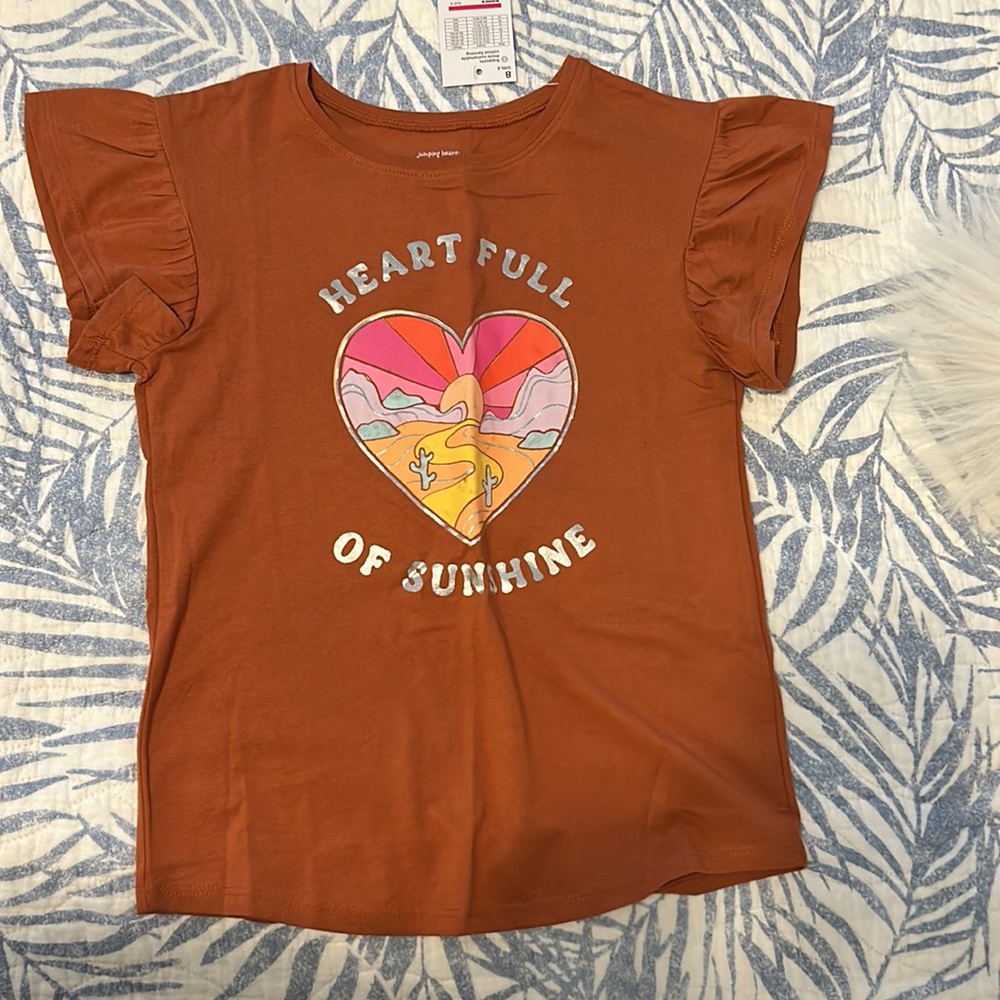 Jumping Beans shirt with two leggings size 8; new with tags